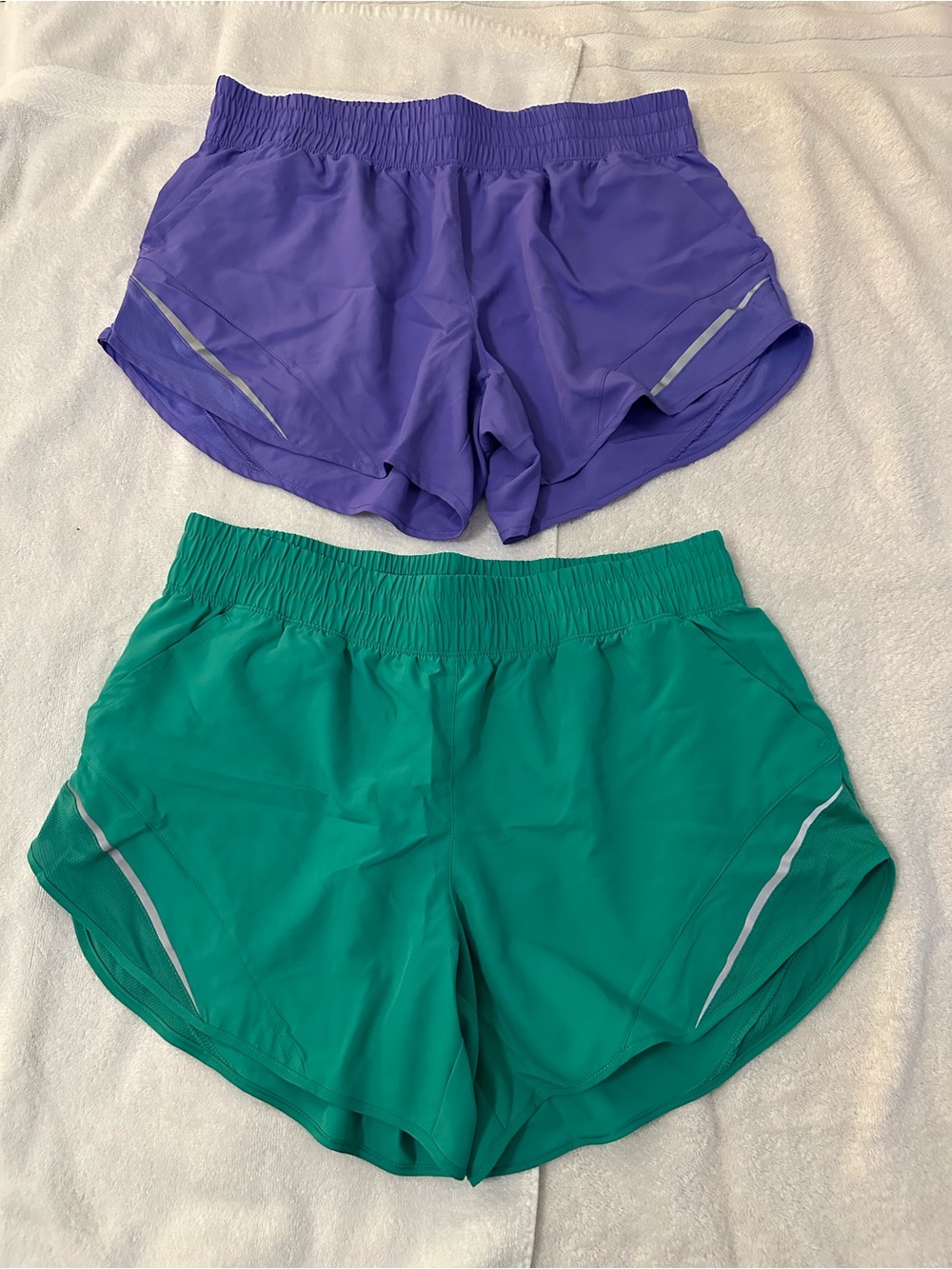 Women’s Athletic Running Shorts — Purple & Teal